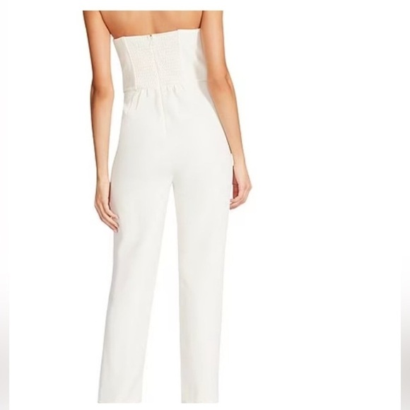 Steve Madden | NWT Harlen Ivory Cream White Strapless Pocket Jumpsuit XS - Picture 4 of 7